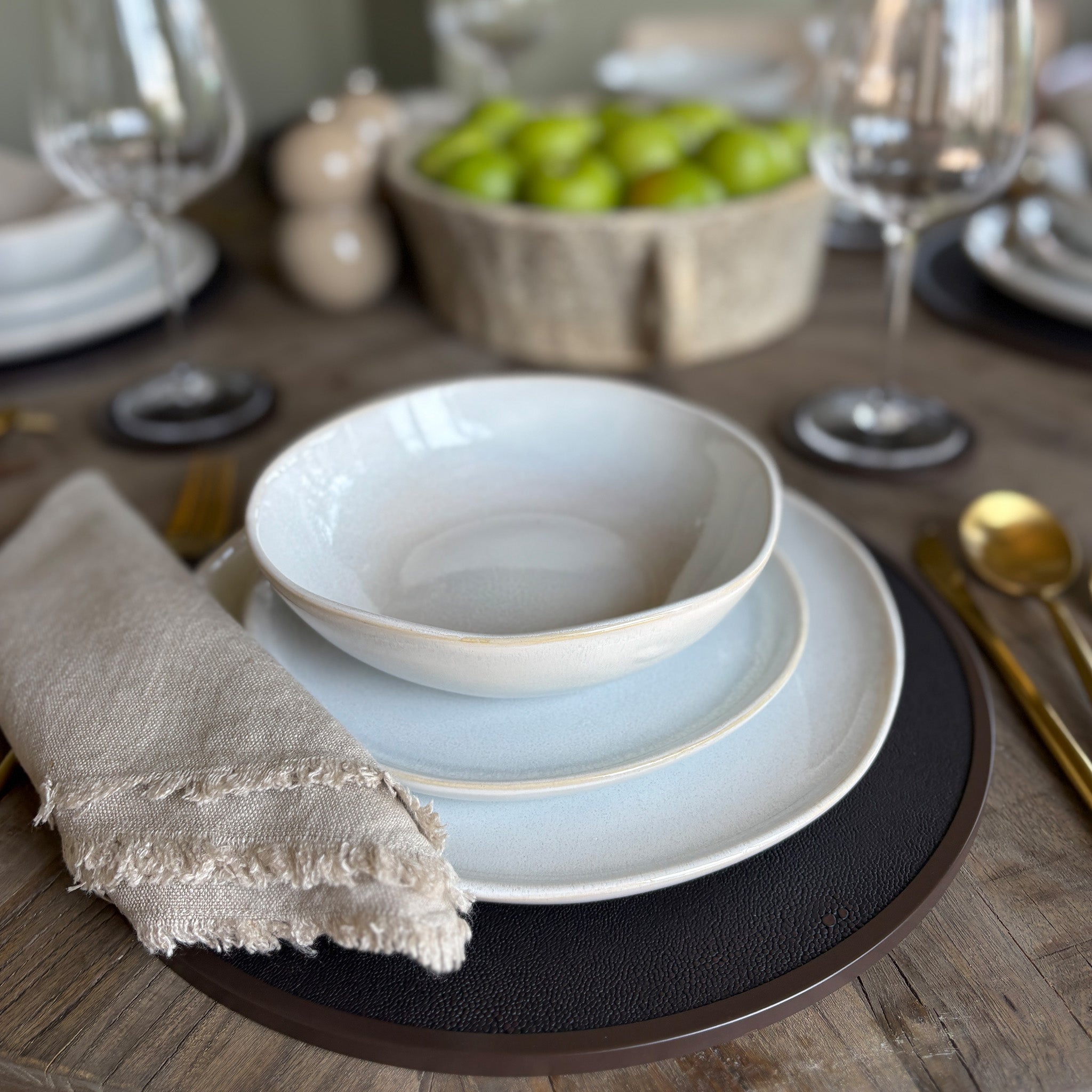Stoneware Cream Bowls - Set of 4